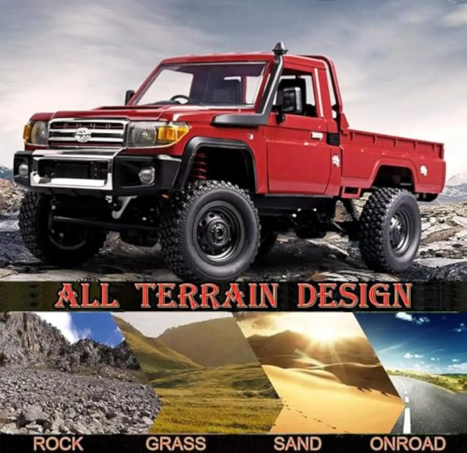 1/12 Scale 4WD Remote Control Pickup Truck Off-Road Vehicle for Indoor and Outdoor Fun