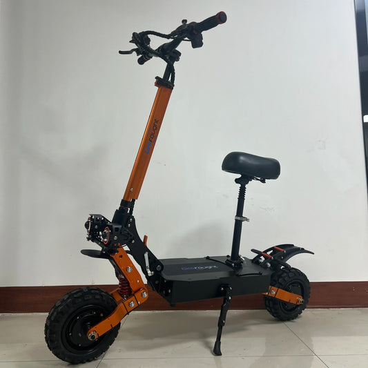 KTX-017107 60V 6000W Dual Motor 11-Inch Off-Road Electric Scooter, 50 Mile Max Speed, Foldable, 30Ah Battery, 200 kg Load