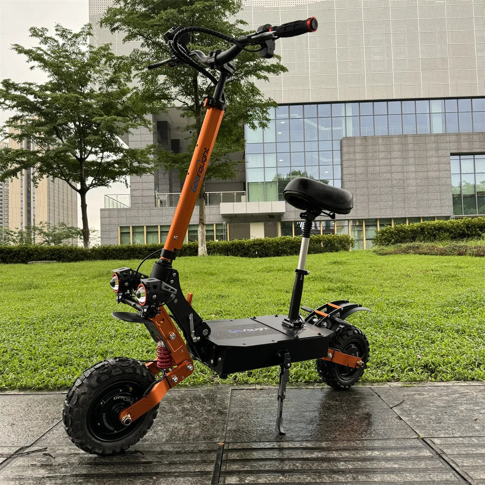 KTX-017107 60V 6000W Dual Motor 11-Inch Off-Road Electric Scooter, 50 Mile Max Speed, Foldable, 30Ah Battery, 200 kg Load