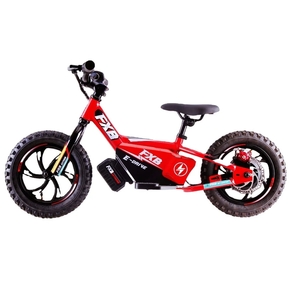 KTX-017171 Mini Electric Motorcycle for Kids - 12-20 Inch Balance Bike with Aluminum Frame, 2 Speed, and Rear Disc Brake