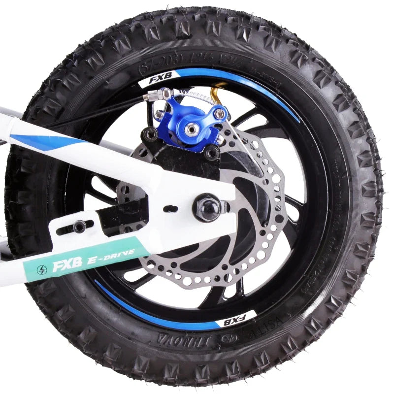 KTX-017171 Mini Electric Motorcycle for Kids - 12-20 Inch Balance Bike with Aluminum Frame, 2 Speed, and Rear Disc Brake