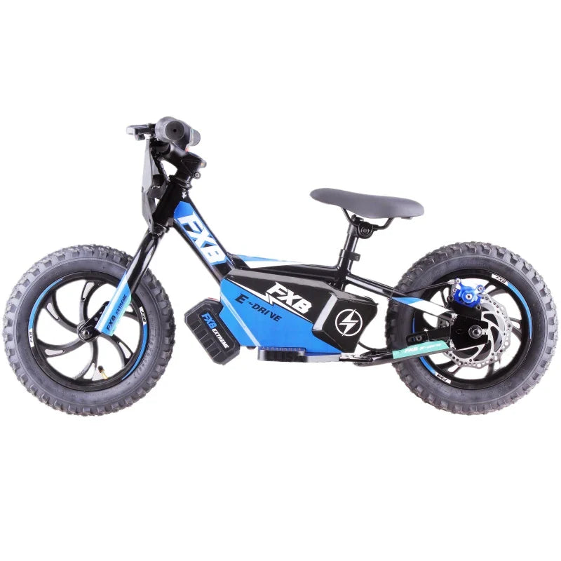 KTX-017171 Mini Electric Motorcycle for Kids - 12-20 Inch Balance Bike with Aluminum Frame, 2 Speed, and Rear Disc Brake