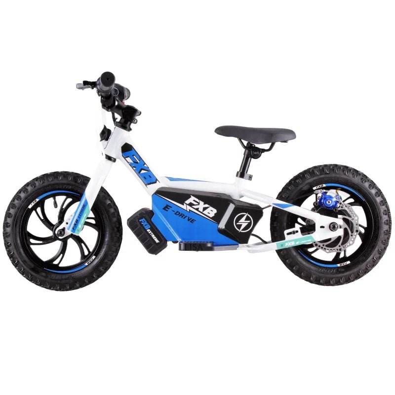 KTX-017171 Mini Electric Motorcycle for Kids - 12-20 Inch Balance Bike with Aluminum Frame, 2 Speed, and Rear Disc Brake
