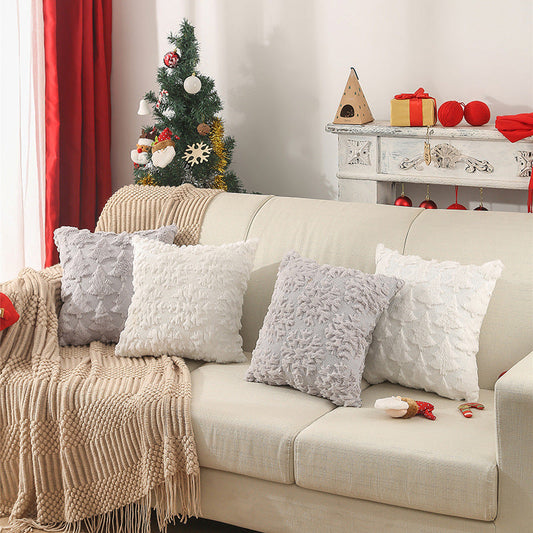 KTX-017235 Modern Minimalist Plush Sofa Pillow Covers - Solid Color 45x45cm, Various Designs