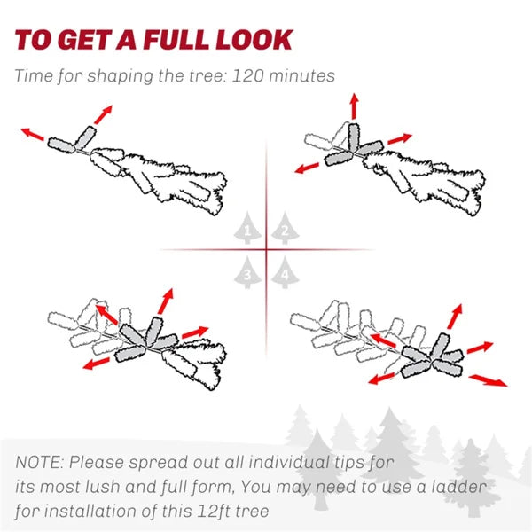 KTX-019667 Pre-Lit Artificial Christmas Tree, 6.5 ft Customizable Size for Personalized Holiday Decor, Model D0100HAYFNAD0102HQNY7U