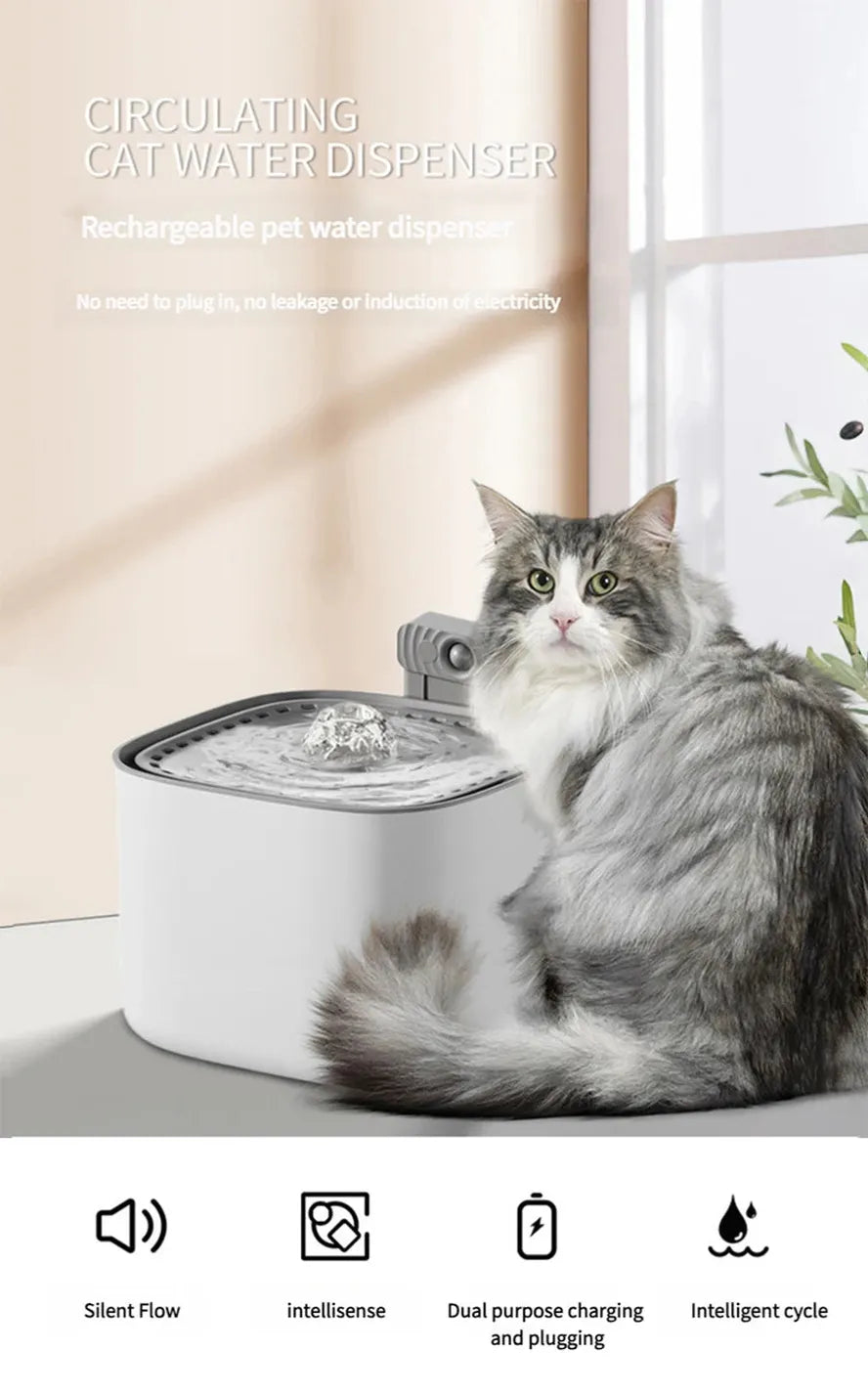 KTX-020819 Automatic USB Pet Water Fountain for Cats and Dogs