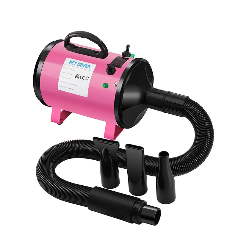 KTX-021459 High Velocity Low Noise Pet Dryer for Cats and Dogs - 3200W Metal Surface Blower