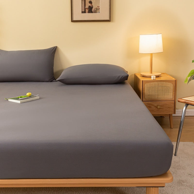 KTX-022163 Class A Fitted Mattress Cover - Soft Washed Cotton, Sizes 90x200 to 200x220 for Thin and Thick Pads