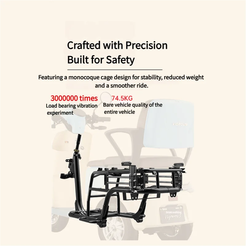 KTX-022227 Magic Q1 60V Electric Scooter for Adults with Front Disc and Rear Drum Brakes, 30 km/h Max Speed, 70-90 km Driving Range