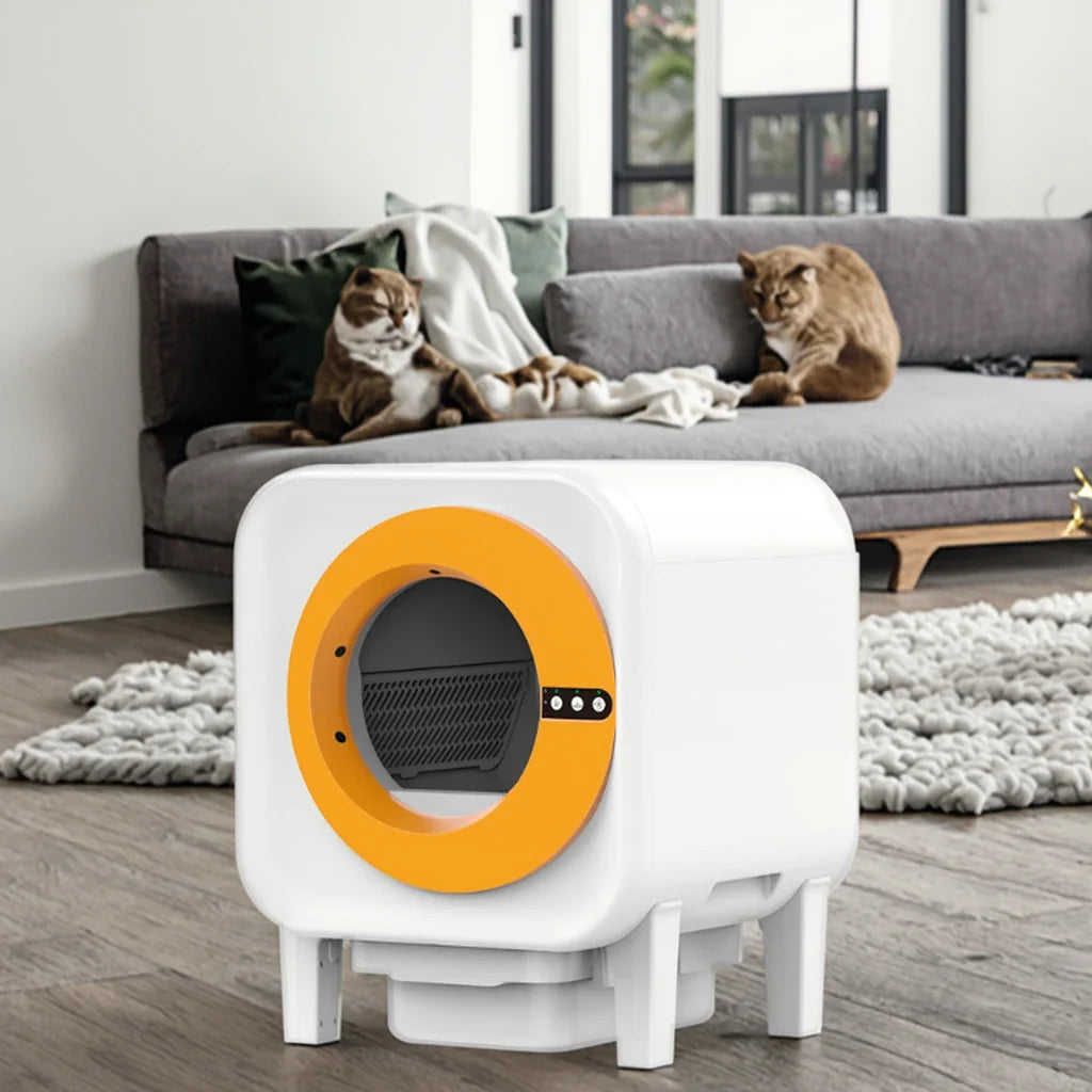 KTX-022803 Fully Automatic Smart Cat Litter Tray with 20L Capacity, Air Purification, WiFi App Access, Eco-Friendly Design