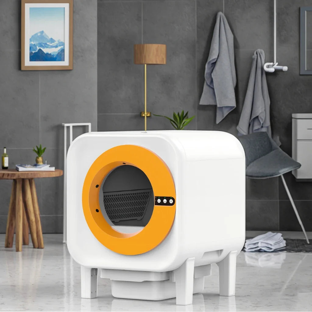 KTX-022803 Fully Automatic Smart Cat Litter Tray with 20L Capacity, Air Purification, WiFi App Access, Eco-Friendly Design