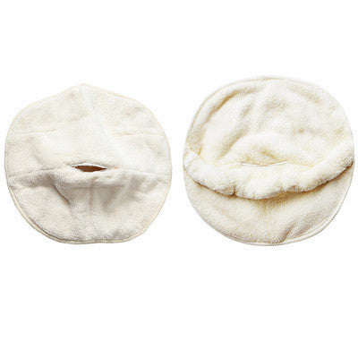 KTX-022931 Hydrating Facial Cold Compress Towel - Soft Coral Fleece, Off-White, 24x24 cm