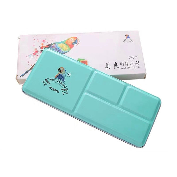 KTX-023443 Meiliang Solid Watercolor Paint Set - Available in 24 or 36 Vibrant Colors, Environmentally Friendly and Non-Toxic