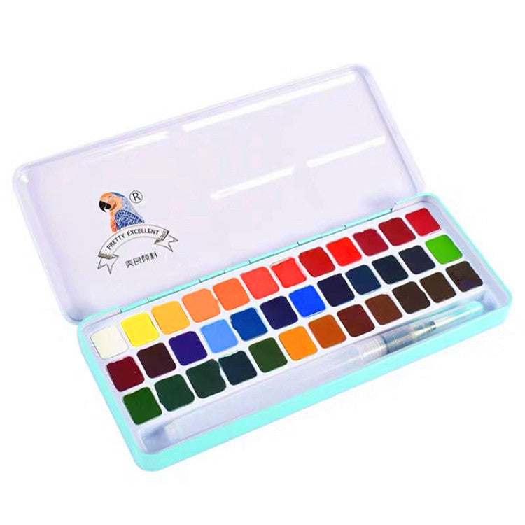 KTX-023443 Meiliang Solid Watercolor Paint Set - Available in 24 or 36 Vibrant Colors, Environmentally Friendly and Non-Toxic