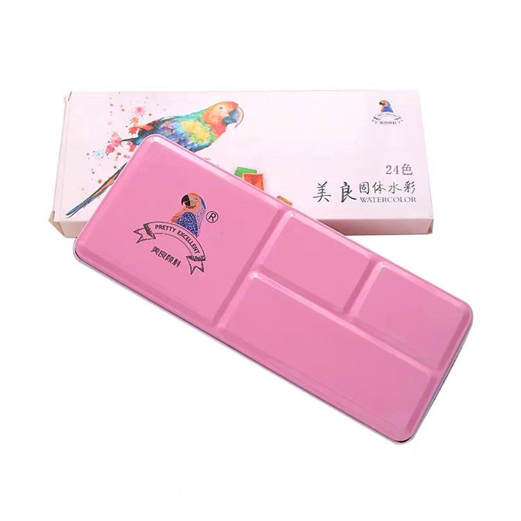 KTX-023443 Meiliang Solid Watercolor Paint Set - Available in 24 or 36 Vibrant Colors, Environmentally Friendly and Non-Toxic