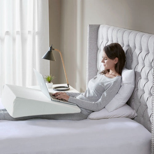 KTX-023507 Wedge Pillow for Elevated Support with 100% Polyester Cover and Memory Foam Comfort
