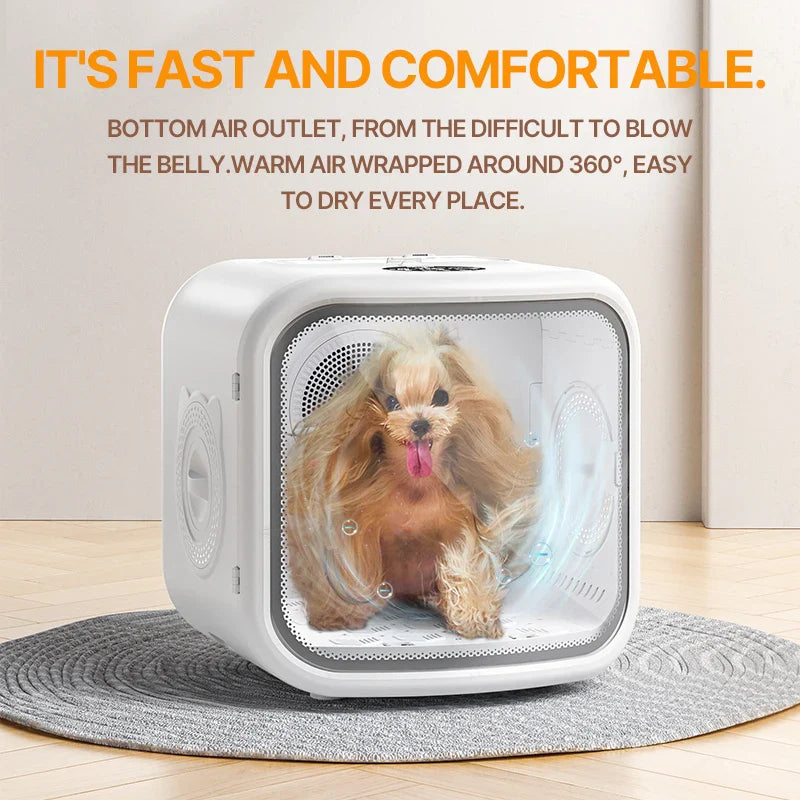KTX-023763 75L Multi-Functional Pet Dryer Box with 360° Circulating Air and Intelligent Gate Lock