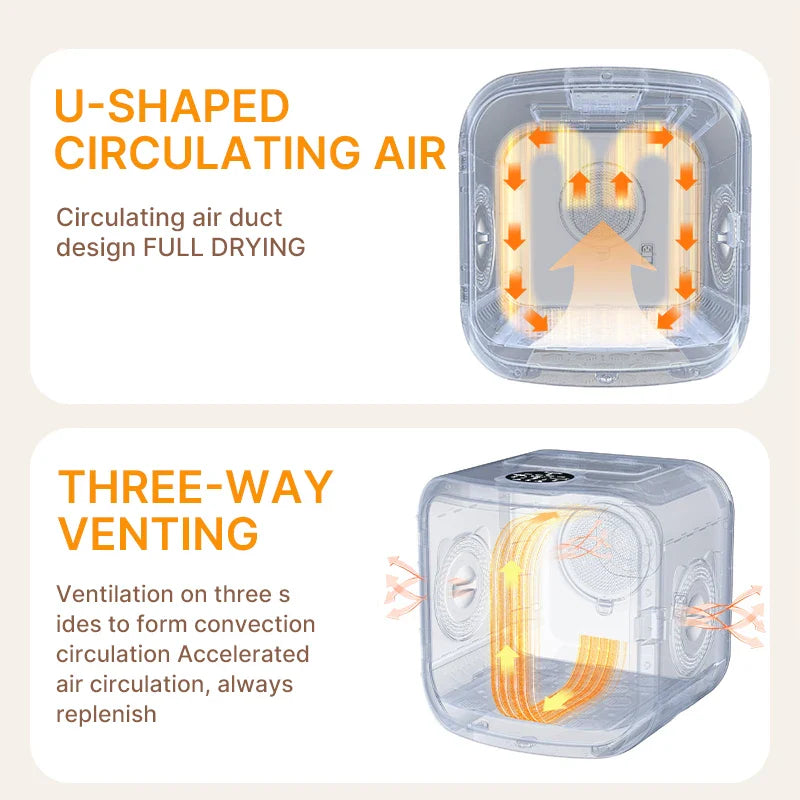 KTX-023763 75L Multi-Functional Pet Dryer Box with 360° Circulating Air and Intelligent Gate Lock
