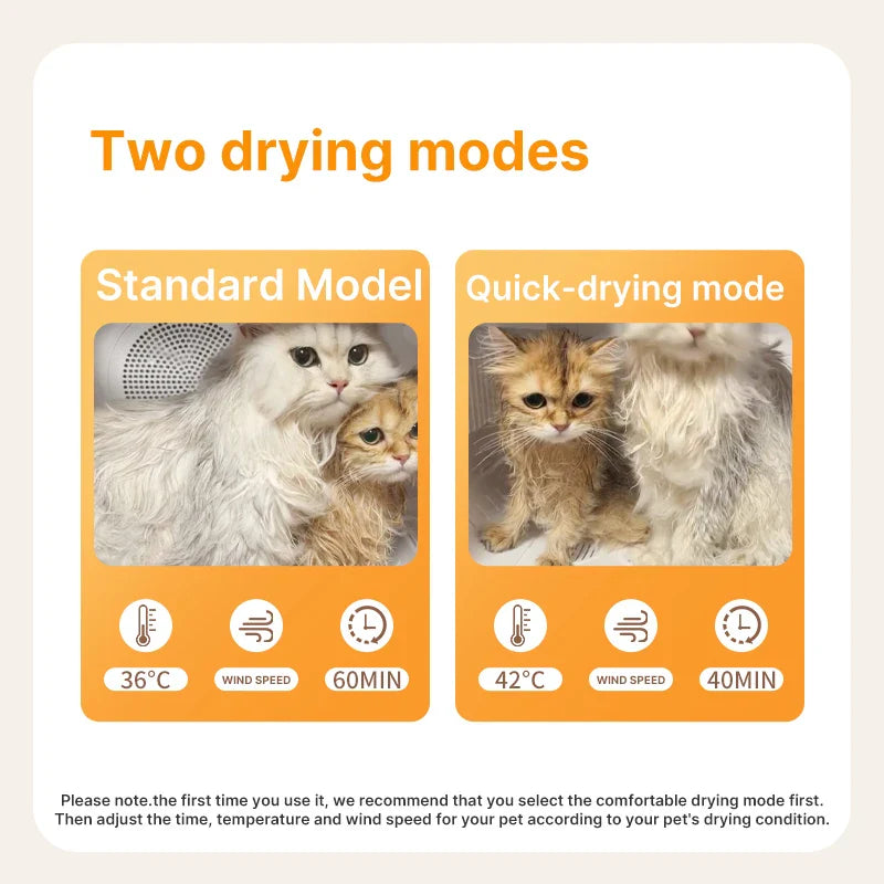 KTX-023763 75L Multi-Functional Pet Dryer Box with 360° Circulating Air and Intelligent Gate Lock