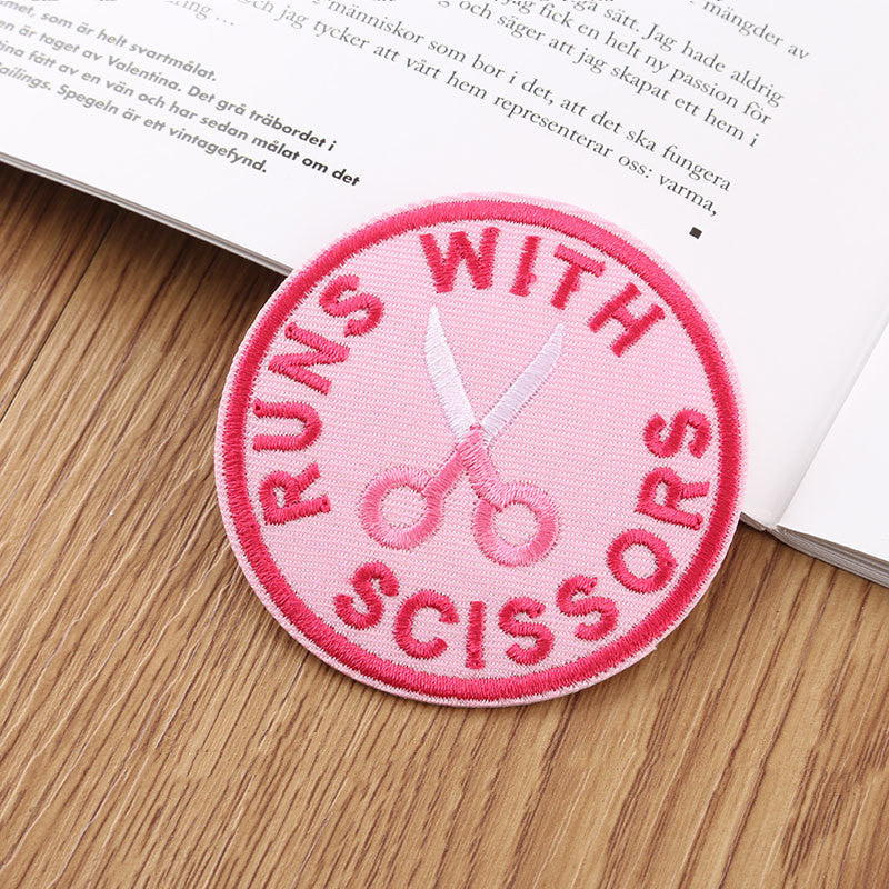 KTX-024659 Round Embroidery Patch Badge for Clothing, Shoes, Hats, and Accessories - 6.5cm Polyester Stickers