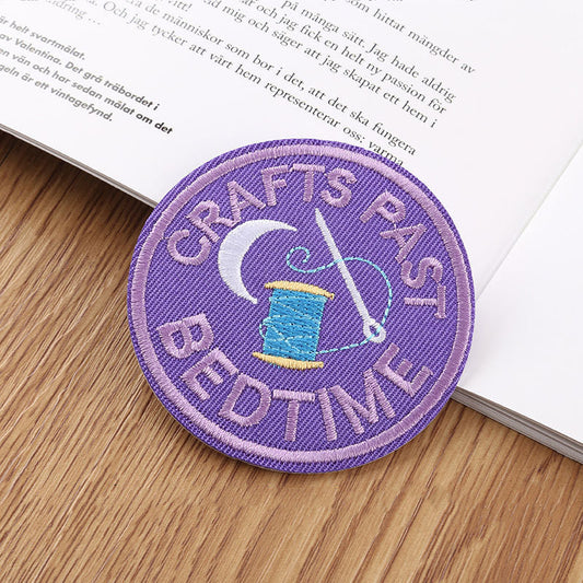 KTX-024659 Round Embroidery Patch Badge for Clothing, Shoes, Hats, and Accessories - 6.5cm Polyester Stickers