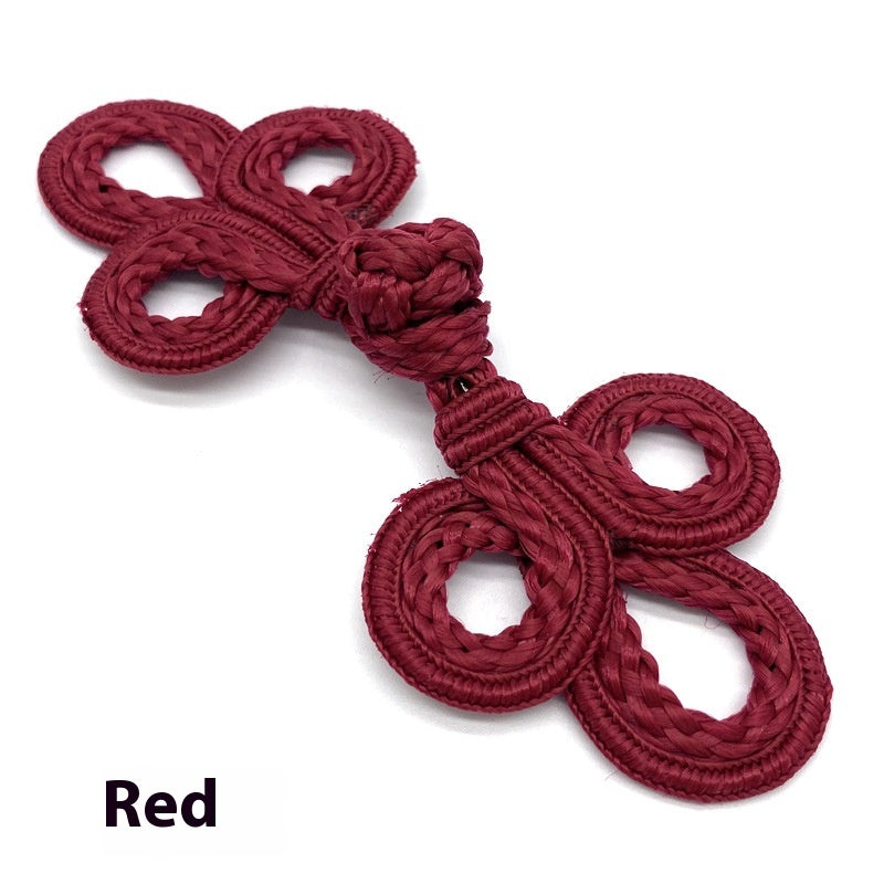 KTX-025491 Hand-Woven Retro Big Three-Leaf Eyed Button Accessories for Coats and Sweaters