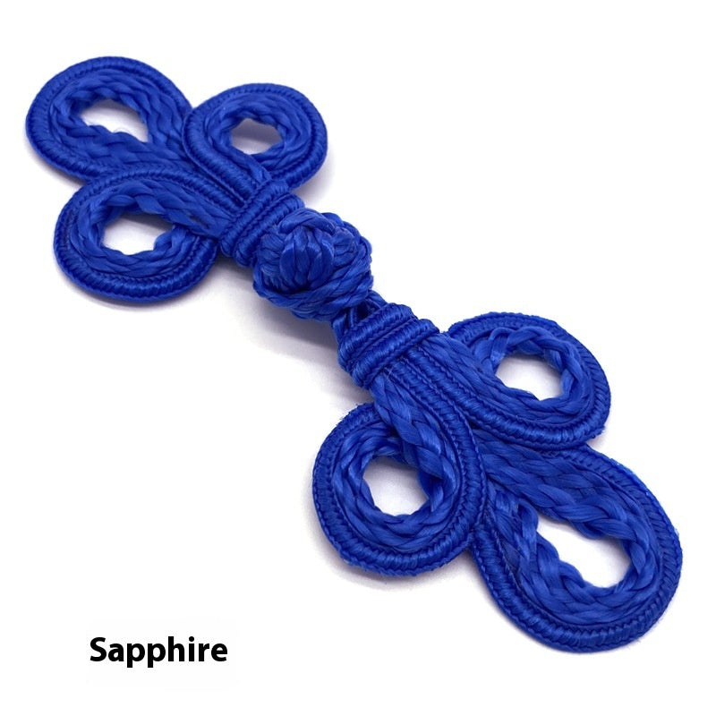 KTX-025491 Hand-Woven Retro Big Three-Leaf Eyed Button Accessories for Coats and Sweaters