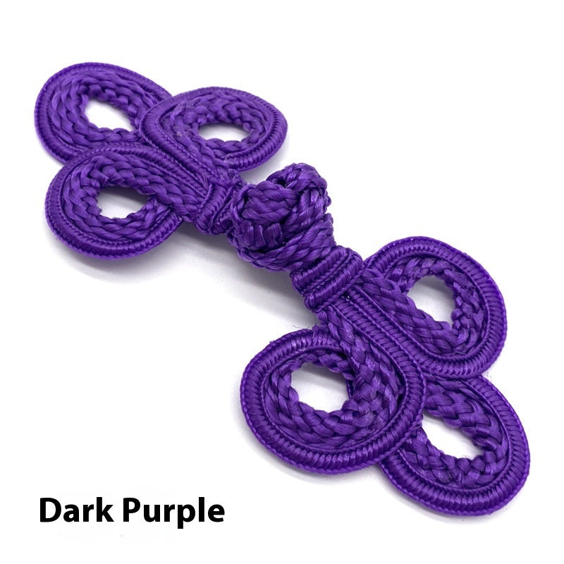 KTX-025491 Hand-Woven Retro Big Three-Leaf Eyed Button Accessories for Coats and Sweaters