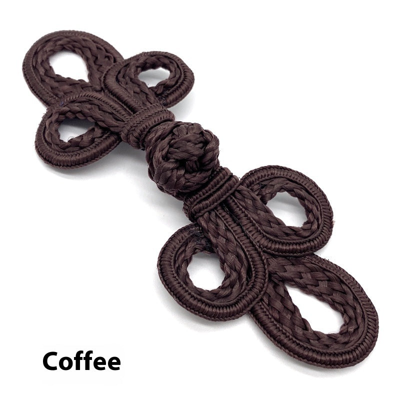 KTX-025491 Hand-Woven Retro Big Three-Leaf Eyed Button Accessories for Coats and Sweaters