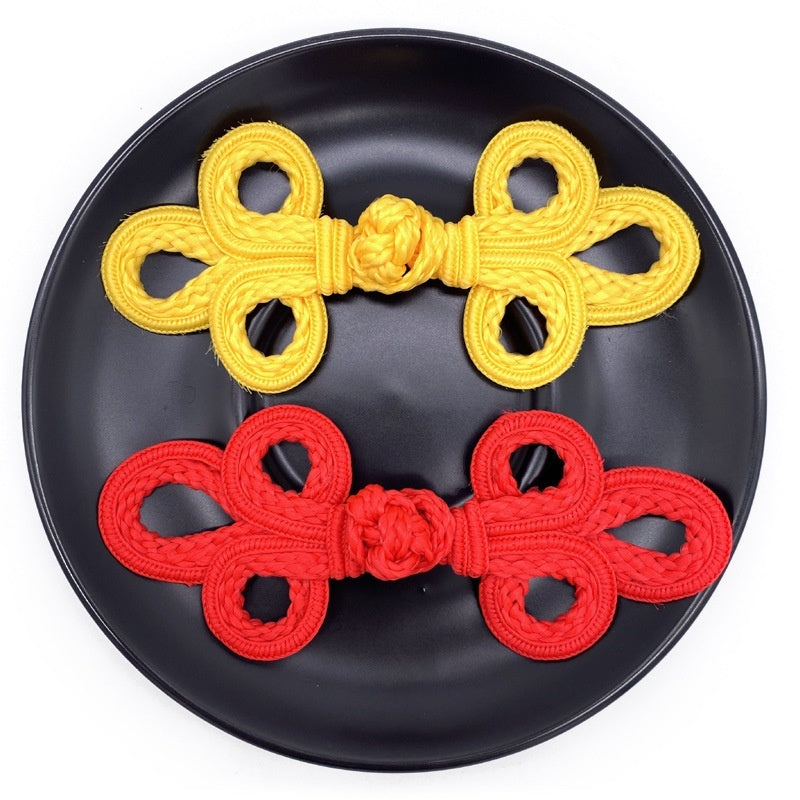 KTX-025491 Hand-Woven Retro Big Three-Leaf Eyed Button Accessories for Coats and Sweaters
