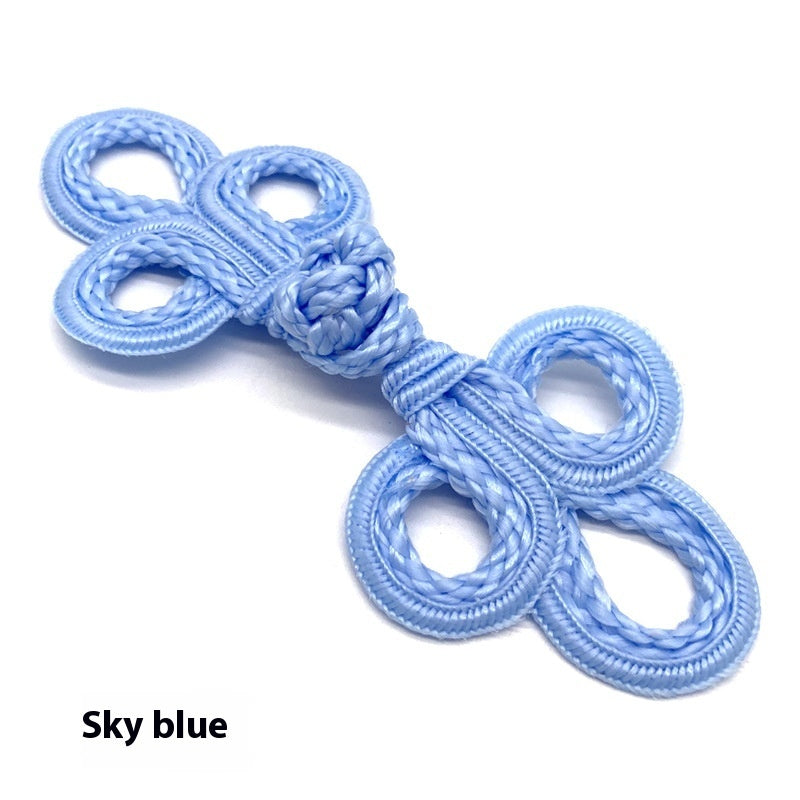 KTX-025491 Hand-Woven Retro Big Three-Leaf Eyed Button Accessories for Coats and Sweaters