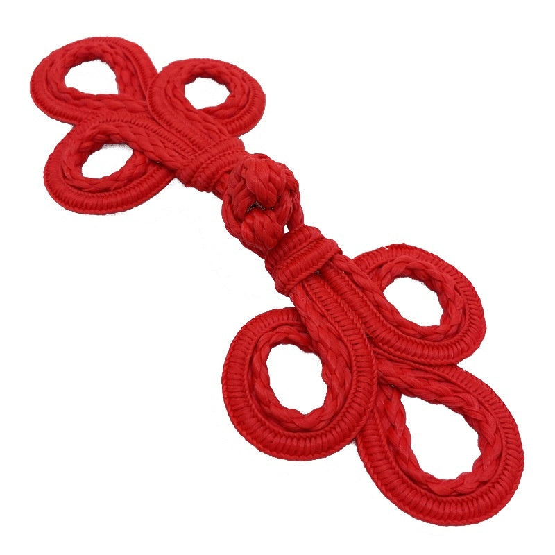 KTX-025491 Hand-Woven Retro Big Three-Leaf Eyed Button Accessories for Coats and Sweaters