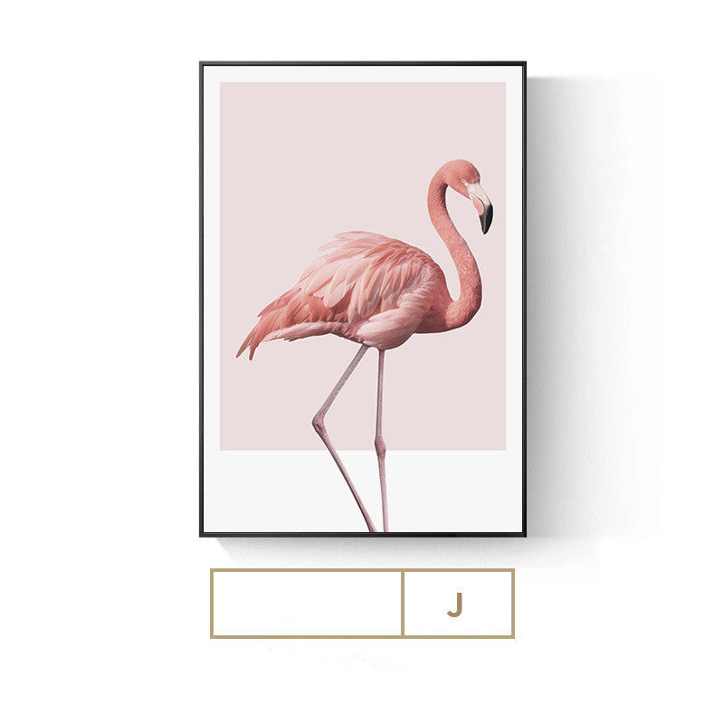 KTX-025811 Elegant English Alphabet Mural for Modern Dining and Living Spaces with Framed Canvas Art