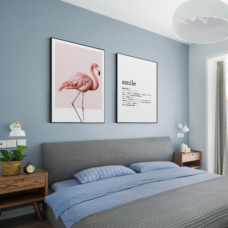 KTX-025811 Elegant English Alphabet Mural for Modern Dining and Living Spaces with Framed Canvas Art