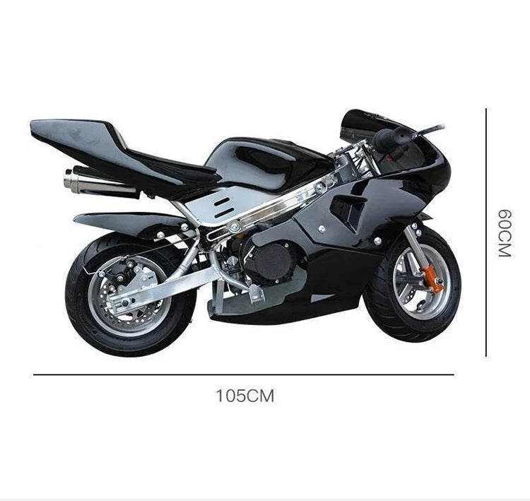 KTX-026387 50cc 2-Stroke Kids Dirt Bike Mini Motorcycle - Manual Ignition, Disc Brakes, 10-inch Wheels