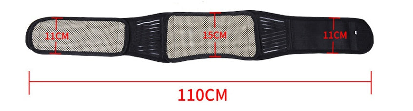 KTX-027795 Self-Heating Physiotherapy Belt with 20 Magnets - Adjustable S to XL Waist Size
