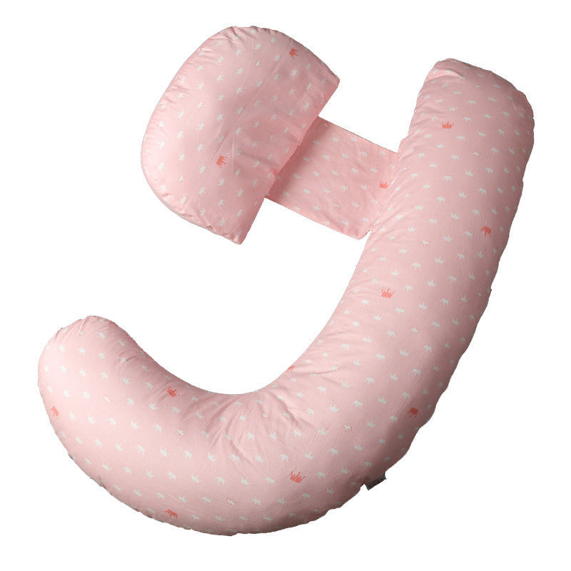 KTX-028115 Multifunctional Maternity Pillow for Side Sleeping – Cotton Outer Fabric, Down Velvet Filling, 148x80cm