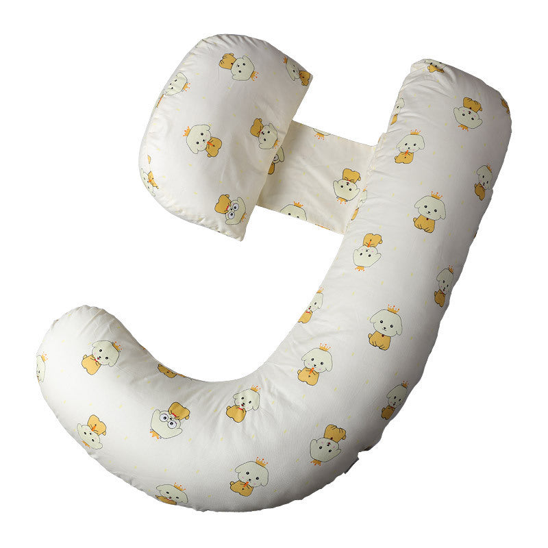 KTX-028115 Multifunctional Maternity Pillow for Side Sleeping – Cotton Outer Fabric, Down Velvet Filling, 148x80cm