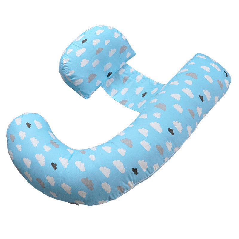 KTX-028115 Multifunctional Maternity Pillow for Side Sleeping – Cotton Outer Fabric, Down Velvet Filling, 148x80cm