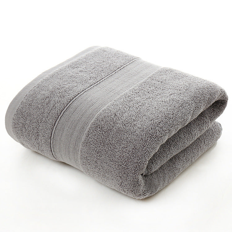KTX-028691 Soft Cotton Thickened Bath Towel - 70x140CM in Solid Colors