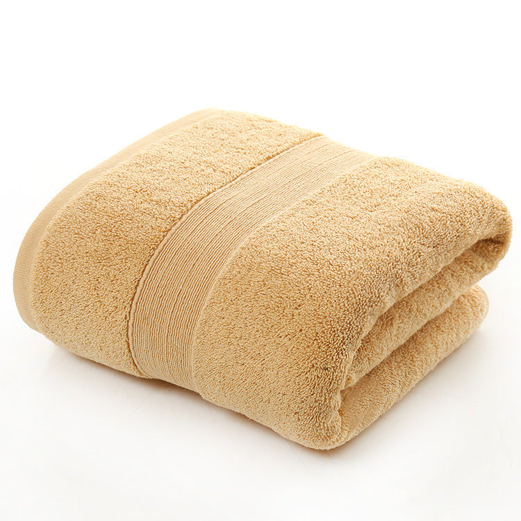 KTX-028691 Soft Cotton Thickened Bath Towel - 70x140CM in Solid Colors
