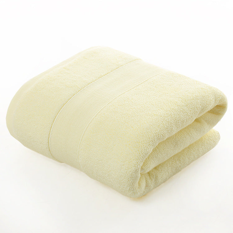 KTX-028691 Soft Cotton Thickened Bath Towel - 70x140CM in Solid Colors