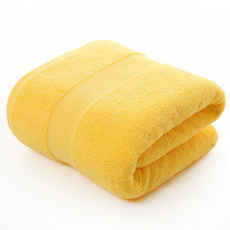 KTX-028691 Soft Cotton Thickened Bath Towel - 70x140CM in Solid Colors