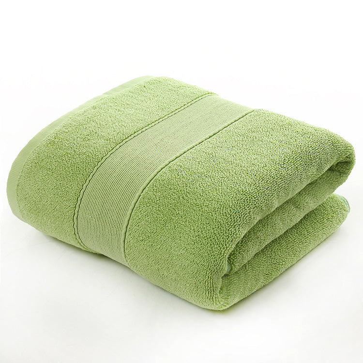 KTX-028691 Soft Cotton Thickened Bath Towel - 70x140CM in Solid Colors