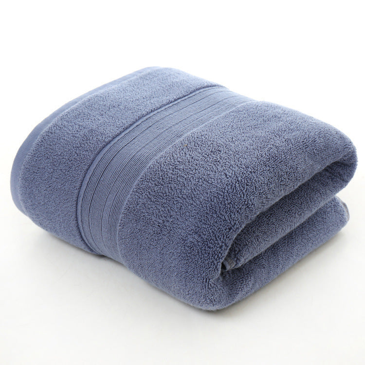 KTX-028691 Soft Cotton Thickened Bath Towel - 70x140CM in Solid Colors