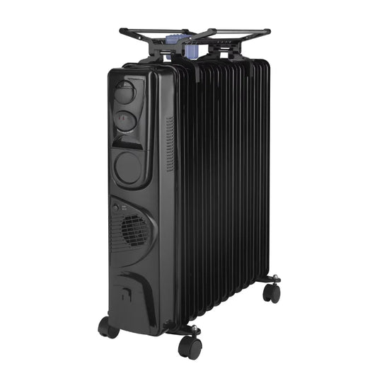KTX-028883 Electric Oil-Filled Radiator Heater 400W-2500W for Modern Home Use in Bathroom