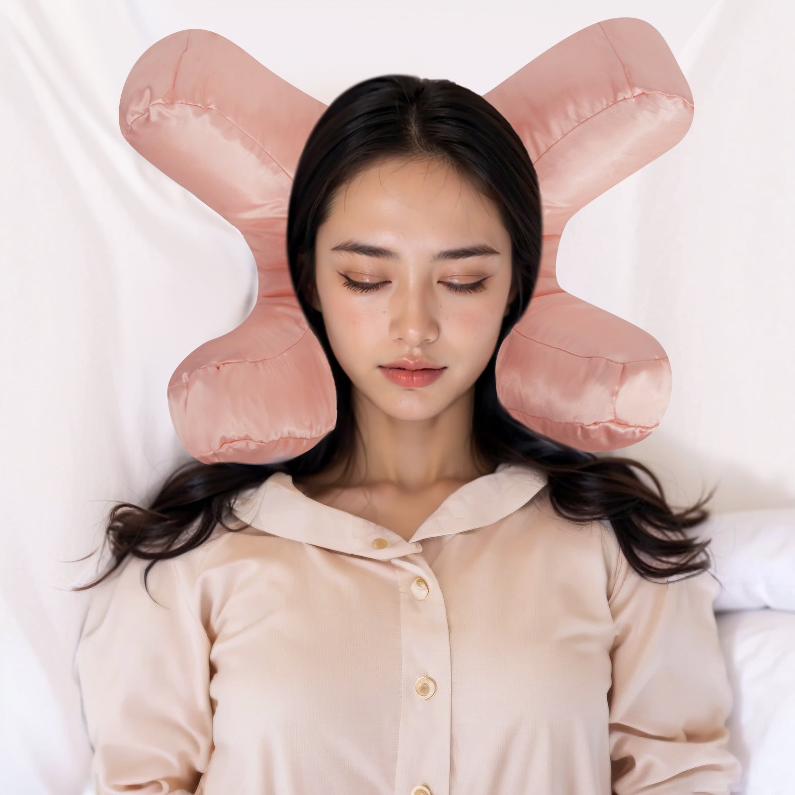 KTX-028947 Face Down Massage Pillow for Side Sleepers - Anti-Wrinkle Beauty Pillow, Perfect for Comfort and Support