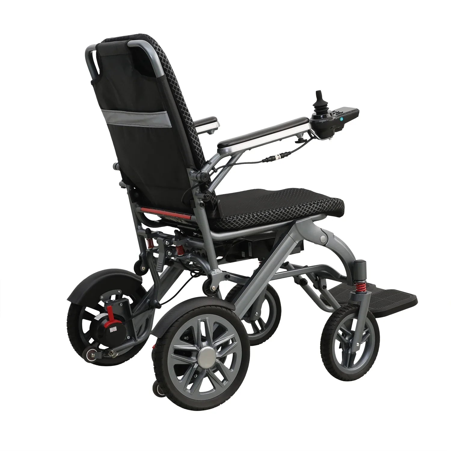 KTX-029139 Electric Folding Wheelchair with 200W Brushless Motors and Remote Control, Aluminium Alloy Frame, 100kg Capacity, 12Ah Battery
