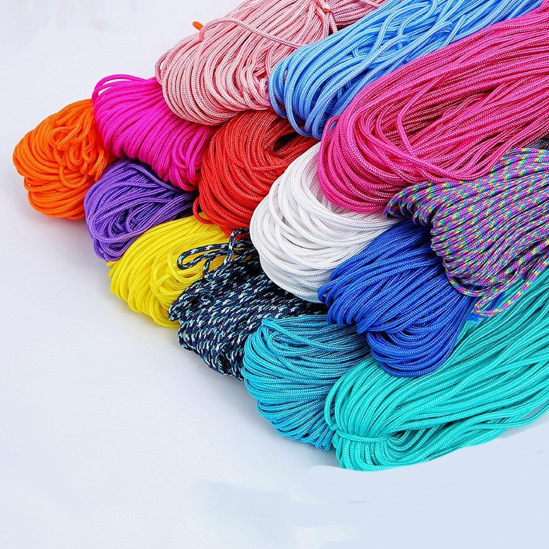 KTX-030099 2mm Polyester Braided Rope for Outdoor Gear and Safety Applications, 100m Length