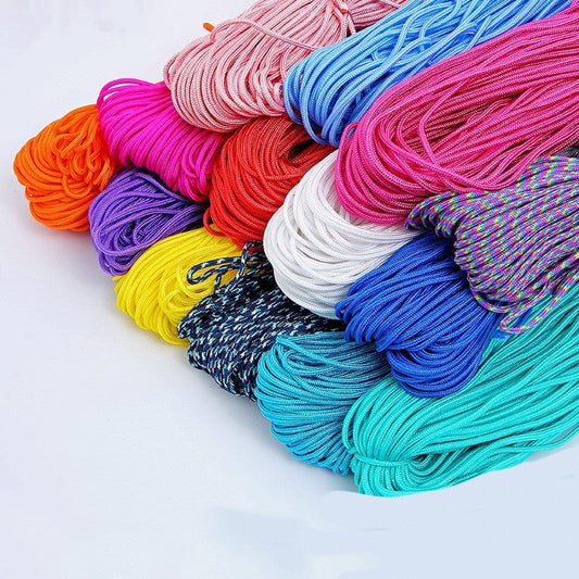 KTX-030099 2mm Polyester Braided Rope for Outdoor Gear and Safety Applications, 100m Length